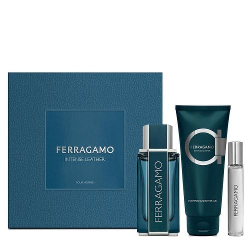 Salvatore Ferragamo Men's Intense Leather Gift Set Fragrances