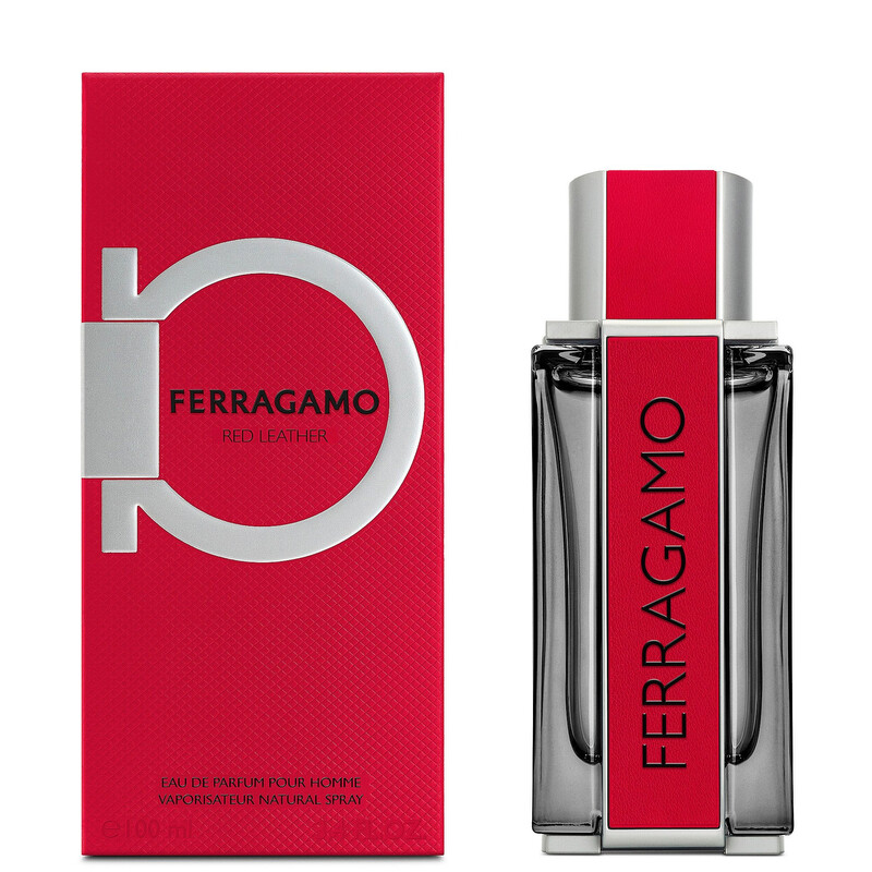 Salvatore Ferragamo Men's Red Leather EDP Spray 3.4 oz Fragrances