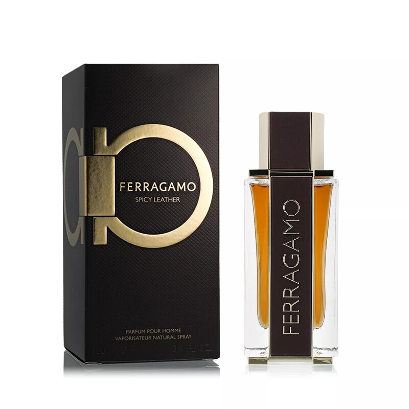 Salvatore Ferragamo Men's Spicy Leather EDP Spray 3.4 oz Fragrances 8052464895748