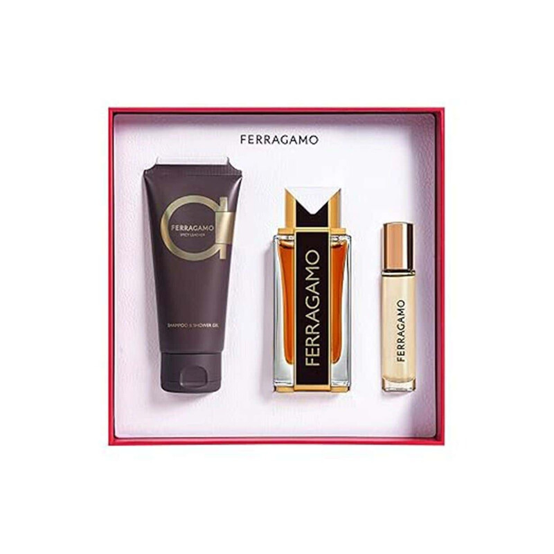 Salvatore Ferragamo Men's Spicy Leather Gift Set Fragrances 8056860213762