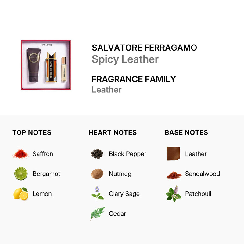Salvatore Ferragamo Men's Spicy Leather Gift Set Fragrances