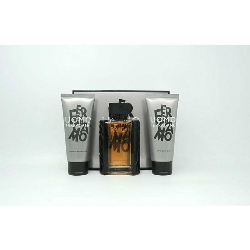 Salvatore Ferragamo & MONTBLANC 香水セット Salvatore Ferragamo Men's Uomo 3pcs EDT Gift Set Fragrances