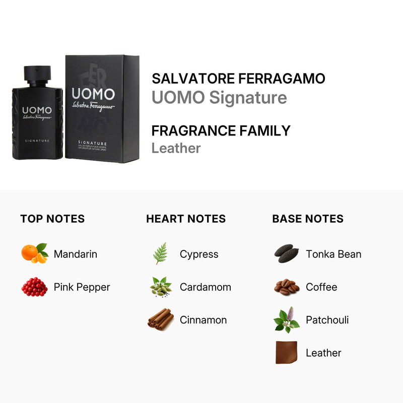 Salvatore Ferragamo Men's UOMO Signature EDP 3.4 oz (100ml