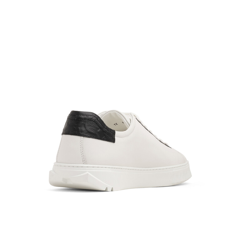 Ferragamo Salvatore Ferragamo Men's White Nephin Low-top Sneakers