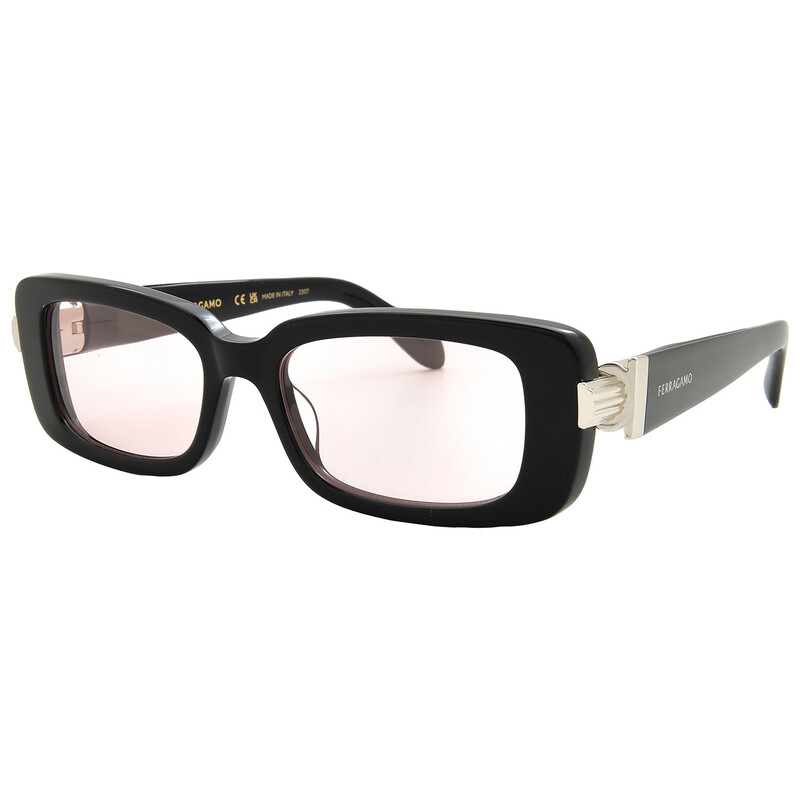 Ferragamo Salvatore Ferragamo Pink Rectangular Ladies Sunglasses