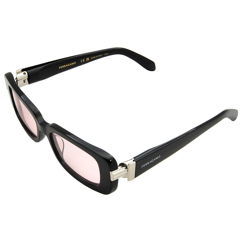 Ferragamo Salvatore Ferragamo Pink Rectangular Ladies Sunglasses