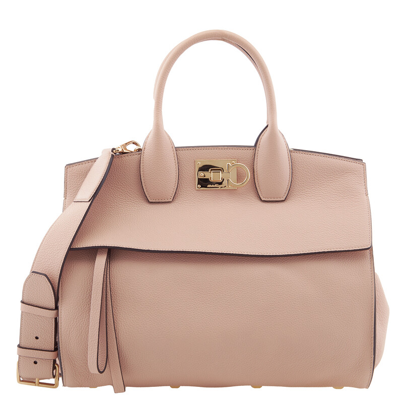 Ferragamo Salvatore Ferragamo Pink Studio Soft Bag (L) 211772