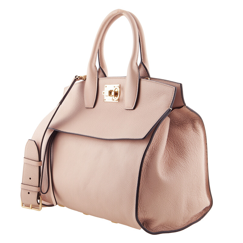 Ferragamo Salvatore Ferragamo Pink Studio Soft Bag (L) 211772