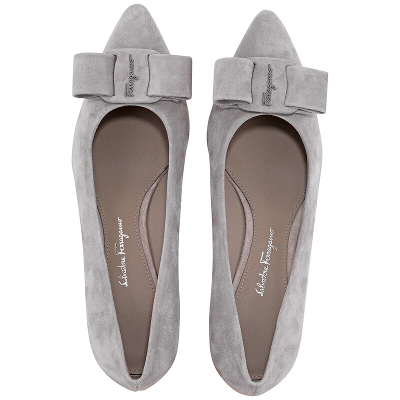 Ferragamo Ladies Grey Heels, US Size 4.5 01R250749537 - Shoes