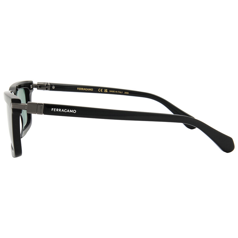 Ferragamo Salvatore Ferragamo Teal Rectangular Men's Sunglasses