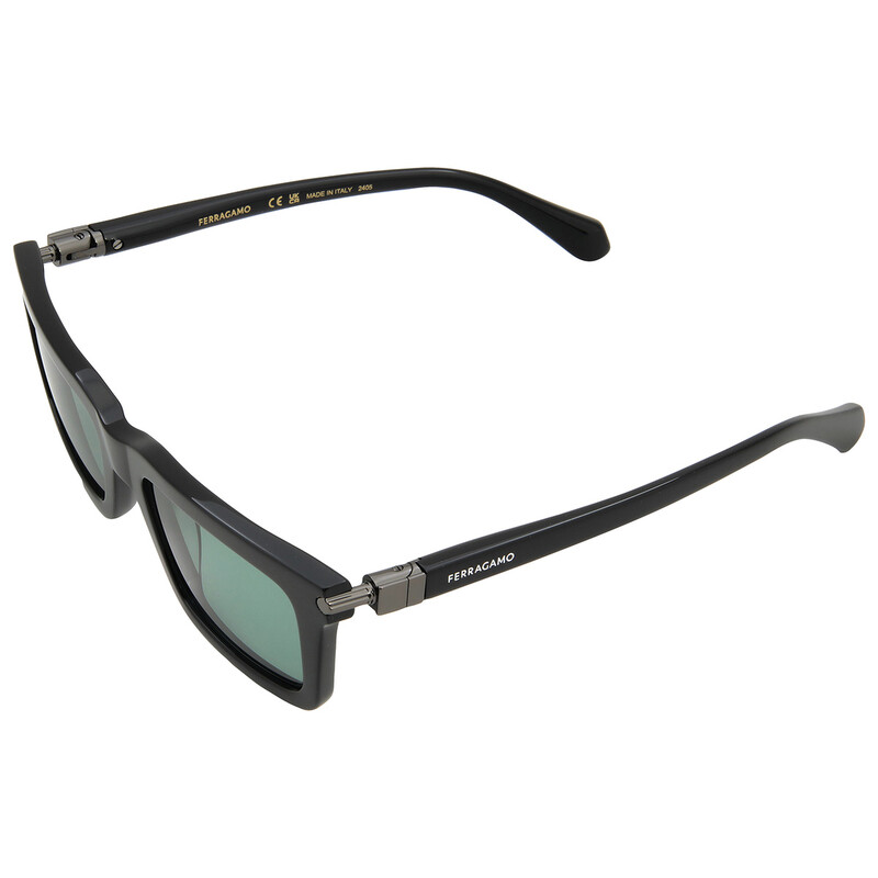 Ferragamo Salvatore Ferragamo Teal Rectangular Men's Sunglasses