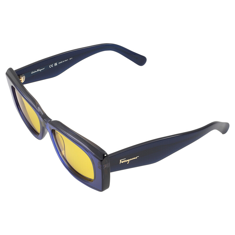 Ferragamo Women\'s Square Blue-to-Yellow Gradient 
Sunglasses Ferragamo Salvatore Ferragamo Yellow Rectangular Ladies  main image 3