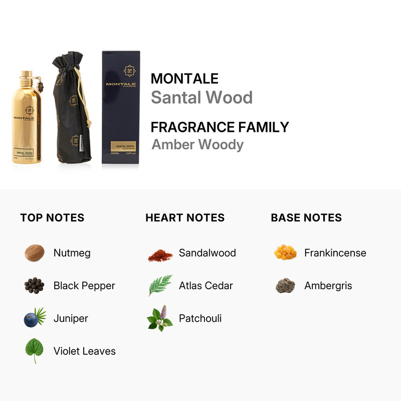 Montale Santal Wood / Montale EDP Spray 3.3 oz (100 ml) (u