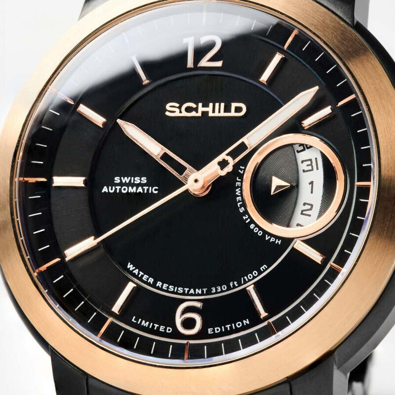 Schild Heinrich Minimal Automatic Black Dial Men's Watch SC-1015