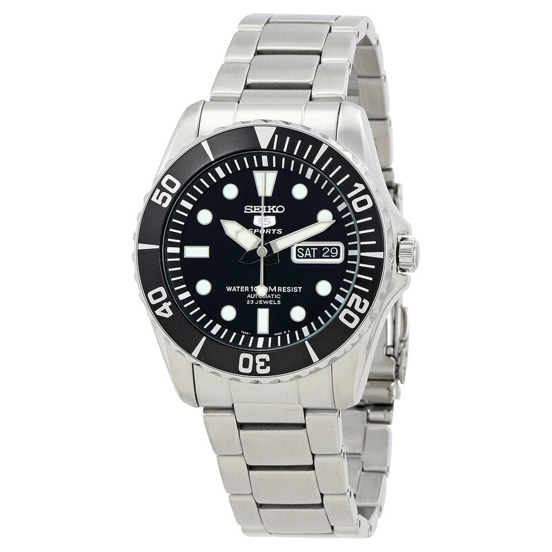 k*n様 【美品】SEIKO5 SNZF17 自動巻 ダイバーズ SeaUrch Seiko 5 Automatic Black Dial Stainless Steel Men's Watch SNZF17