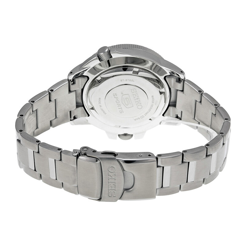 Seiko 5 Automatic Compass Dark Blue Dial Stainless Steel Men's