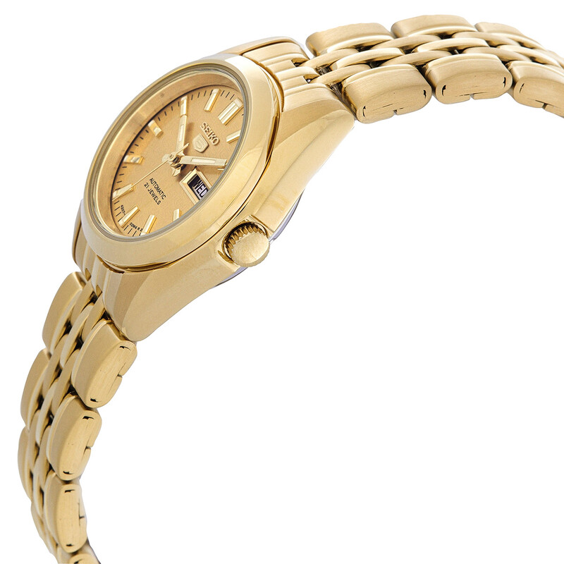 Seiko 5 Automatic Gold Dial Ladies Watch SYMA38K1 - Watches  display picture 3