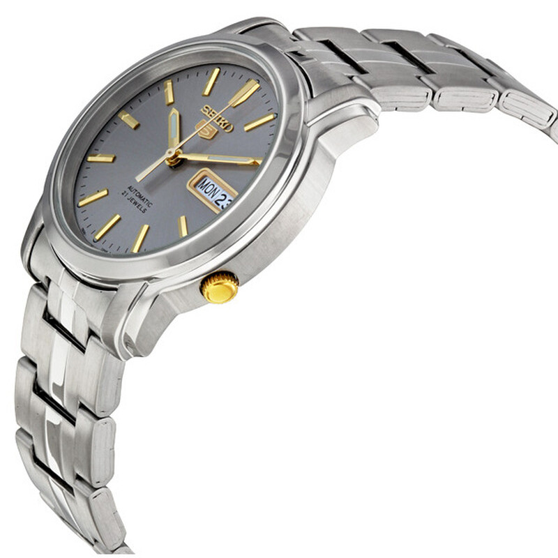 Seiko 5 Automatic Grey Dial Stainless Steel Men