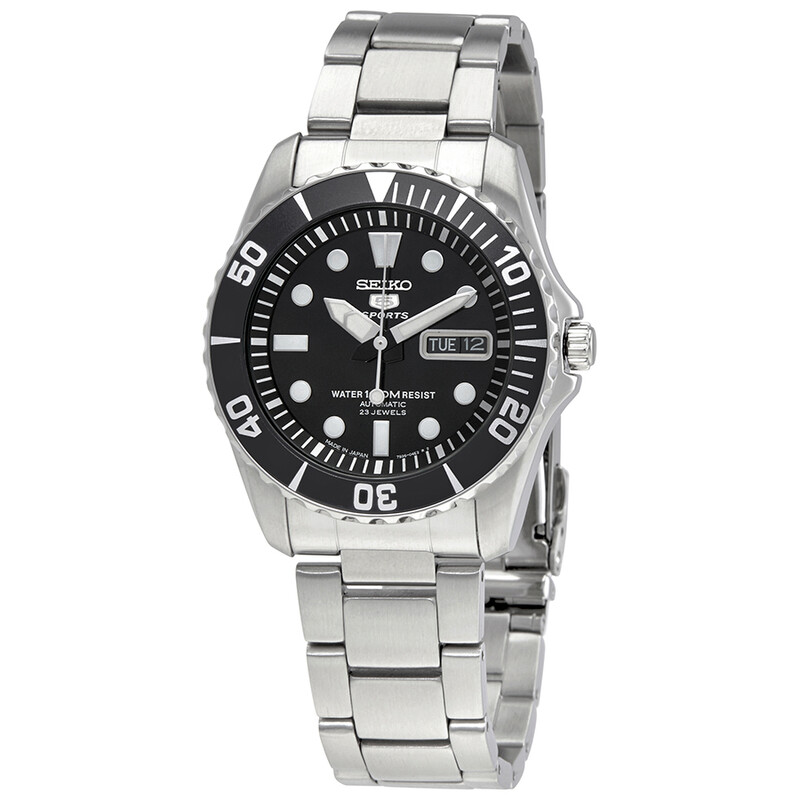 Seiko 5 Automatic Balck Dial Men's Sport Watch SNZF17J1