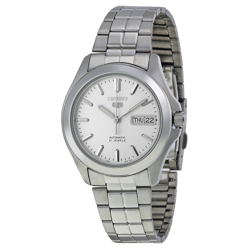 Seiko Series 5 Automatic Silver Dial Men display picture 3