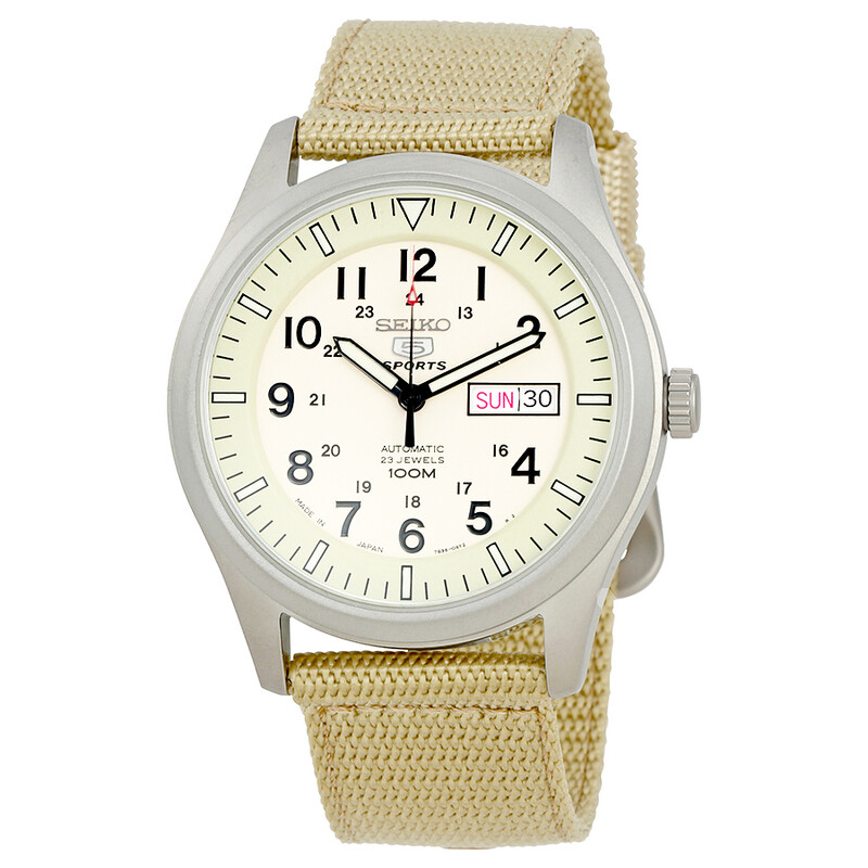 Seiko 5 Automatic Beige Dial Men's Watch SNZG07J1 4954628111104