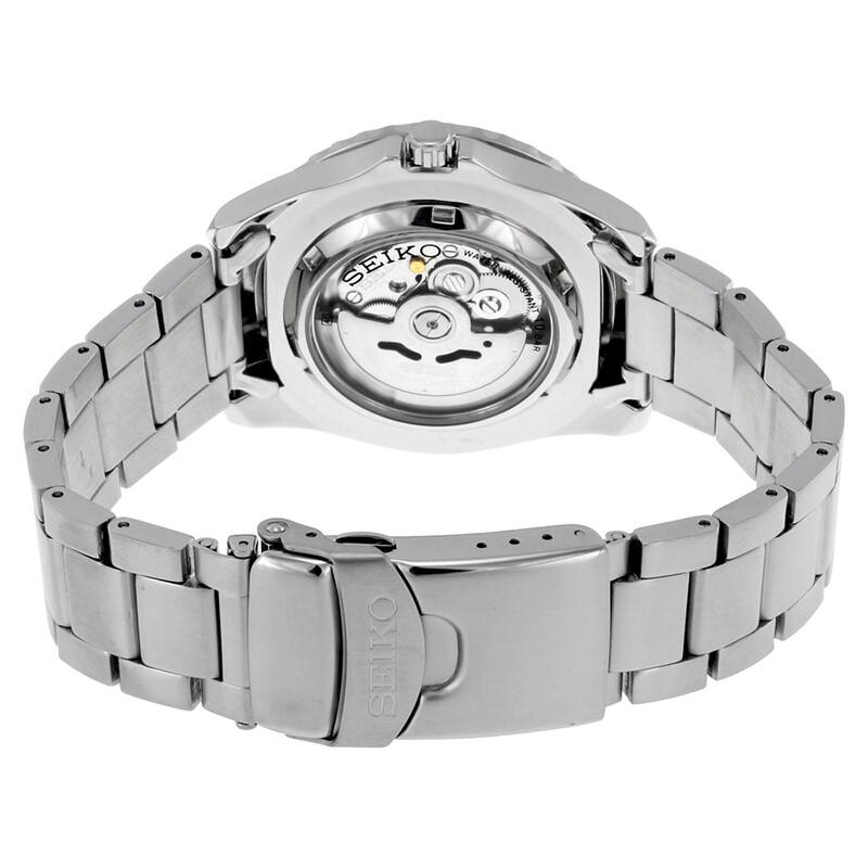 Seiko 5 Dark Blue Dial Diver Stainless Steel Automatic Pepsi Bezel
