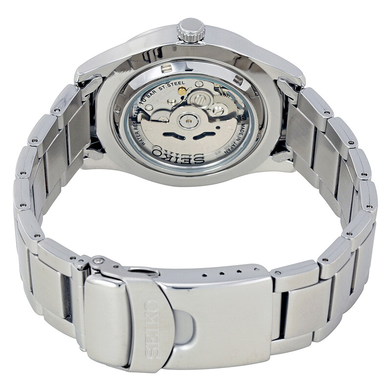 Seiko 5 Black Dial Stainless Steel Men's Watch SNZG13J1