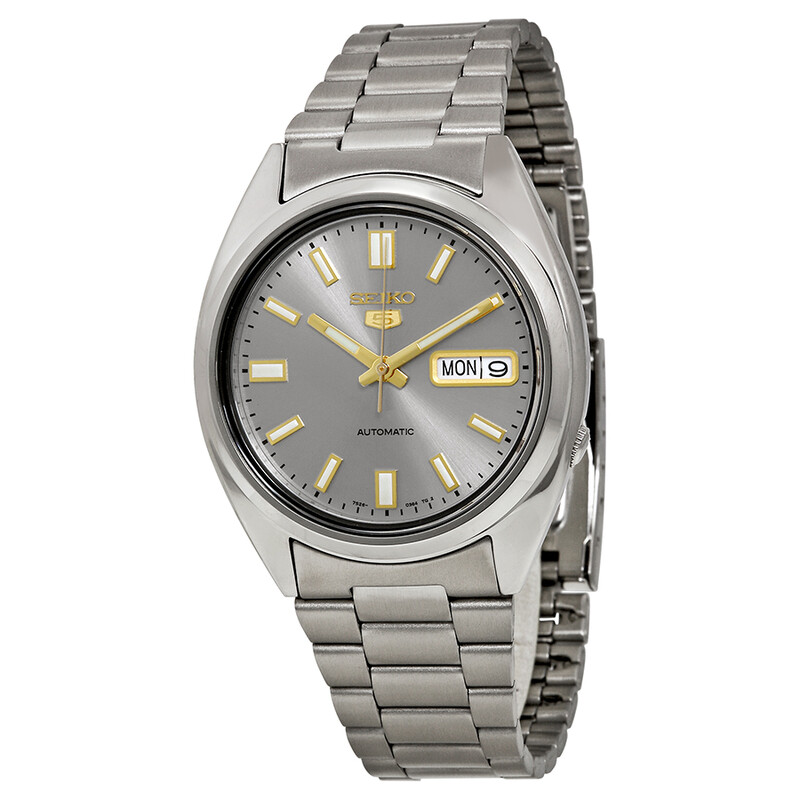 Seiko 5 Automatic Grey Dial Stainless Steel Men's Watch