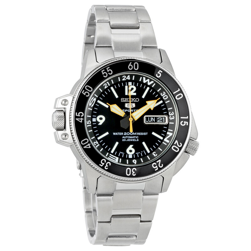 Seiko 5 Lefty Sport Land Shark Black Dial Men's Watch SKZ211K1 Seiko 5 Lefty Sport Land Shark Black Dial Men's Watch SKZ211K1