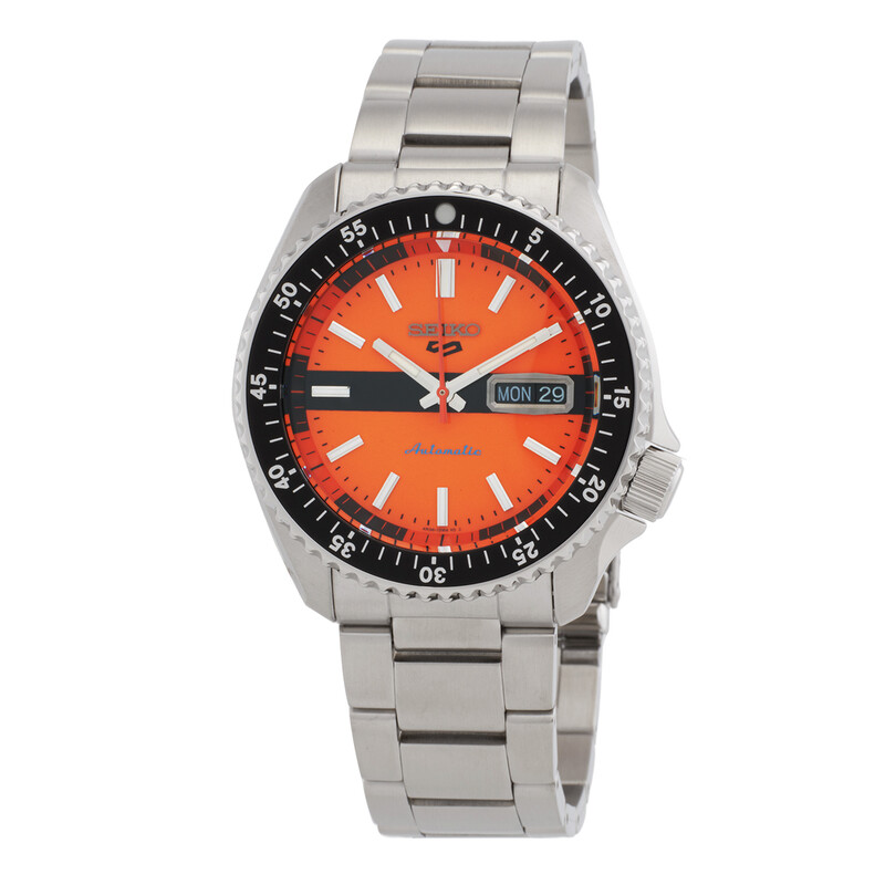 Seiko 5 Sports Automatic Orange Dial Men's Watch K1 SRPK11