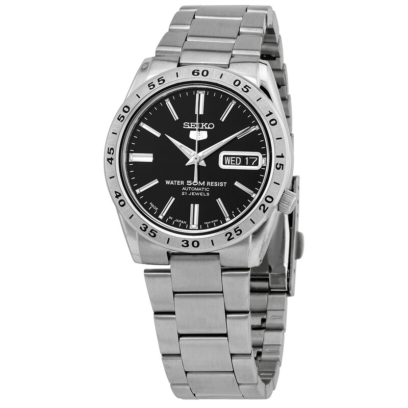 Seiko Automatic Black Dial Stainless Steel Men