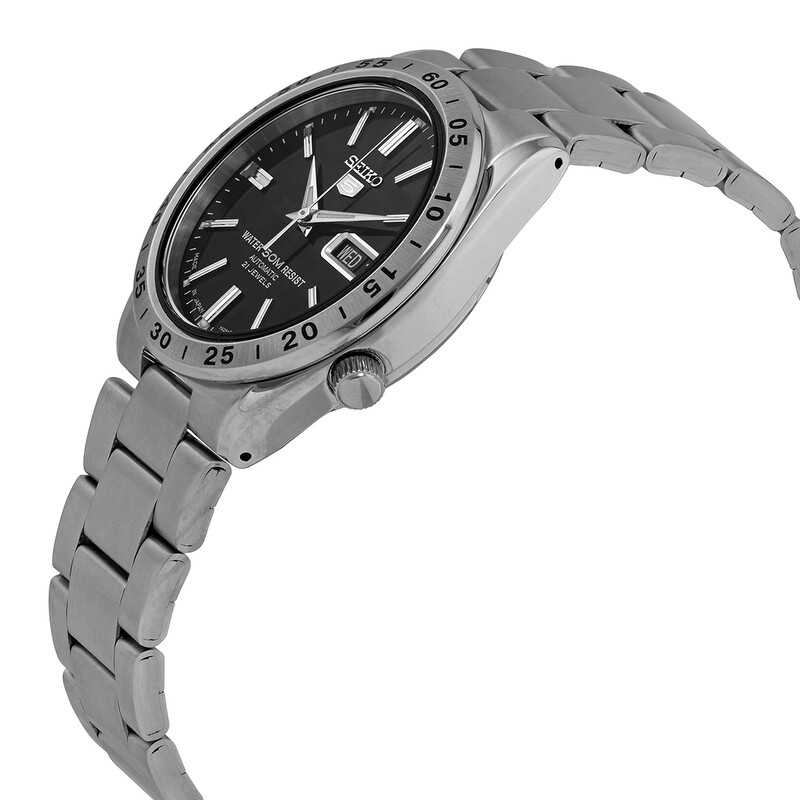 Seiko Automatic Black Dial Stainless Steel Men's Watch SNKE01J1