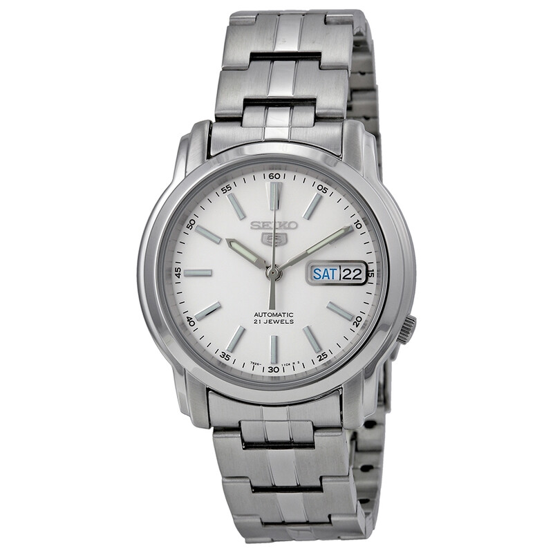 Seiko Automatic White Dial Stainless Steel Men