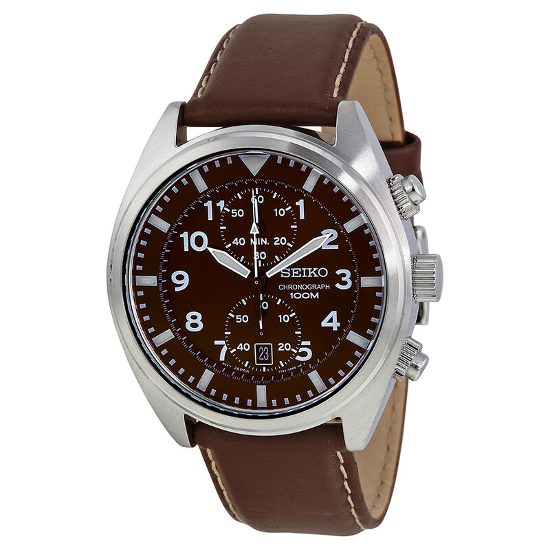 Seiko Chronograph Brown Dial Men's Watch SNN241 029665153319