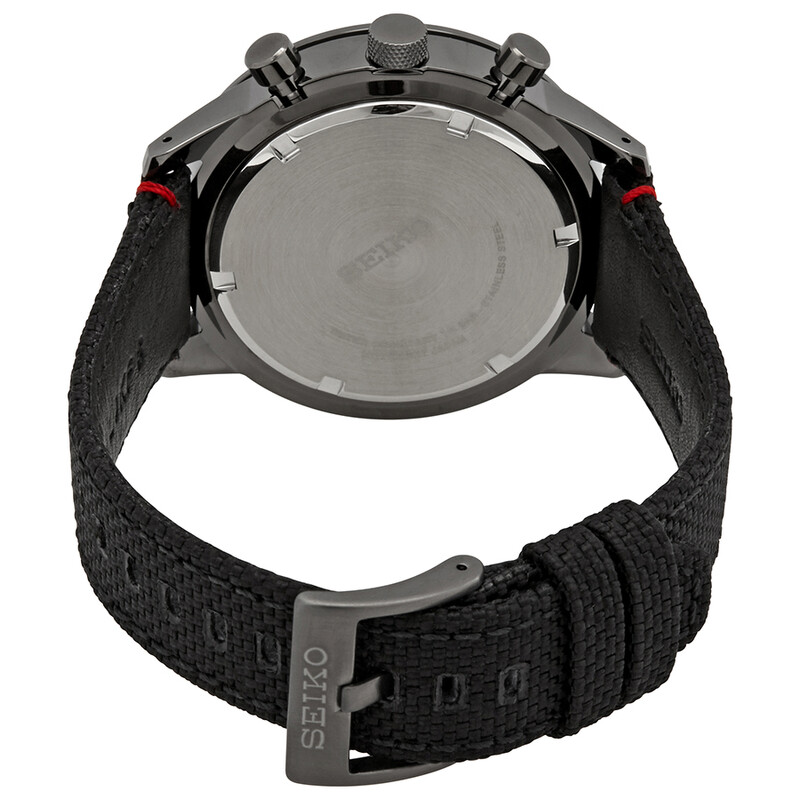 Seiko Chronograph Quartz Black Dial Men's Watch SSB359P1