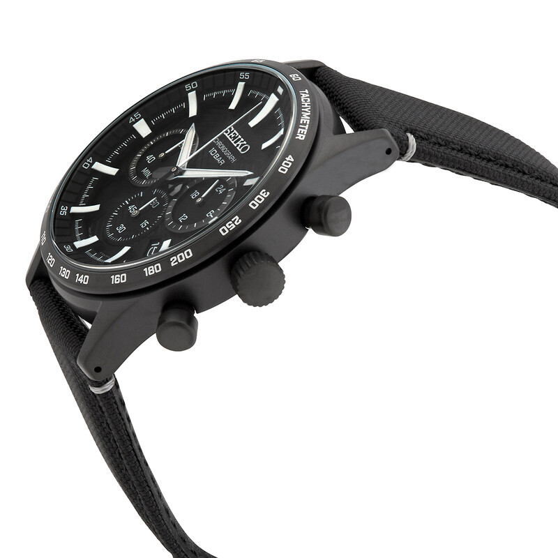 Seiko Chronograph Quartz Black Dial Men's Watch SSB417P1