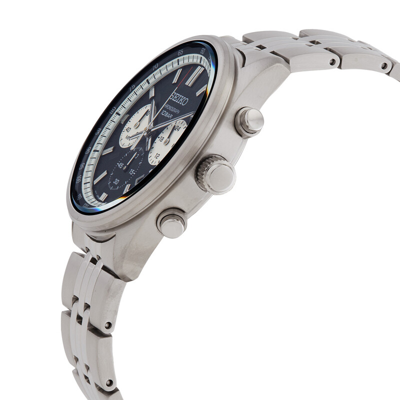 Seiko Chronograph Quartz Black Dial Men's Watch SSB429P1