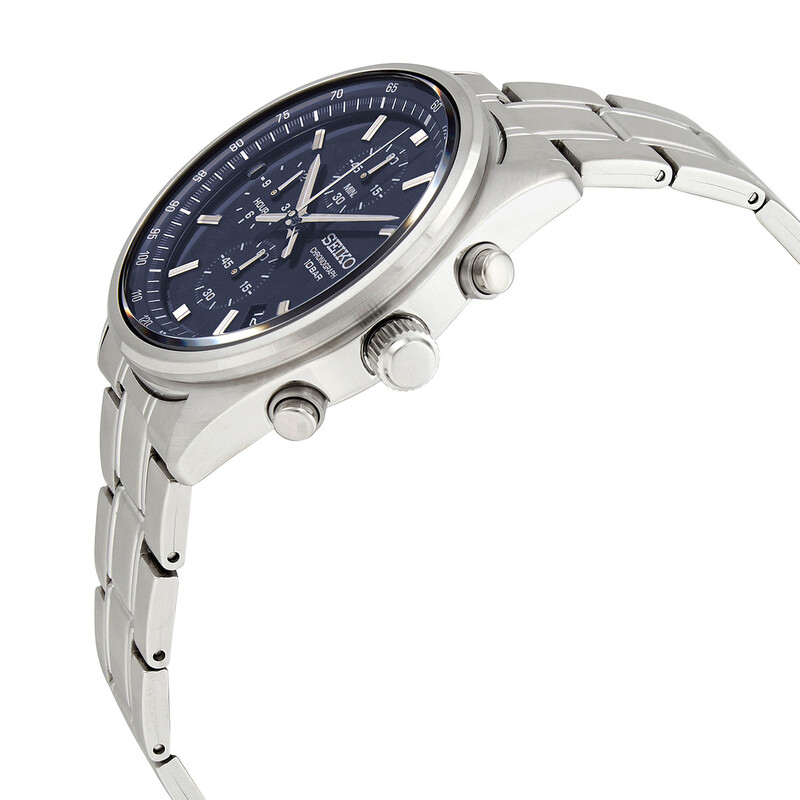 Seiko Chronograph Quartz Blue Dial Men's Watch SSB377