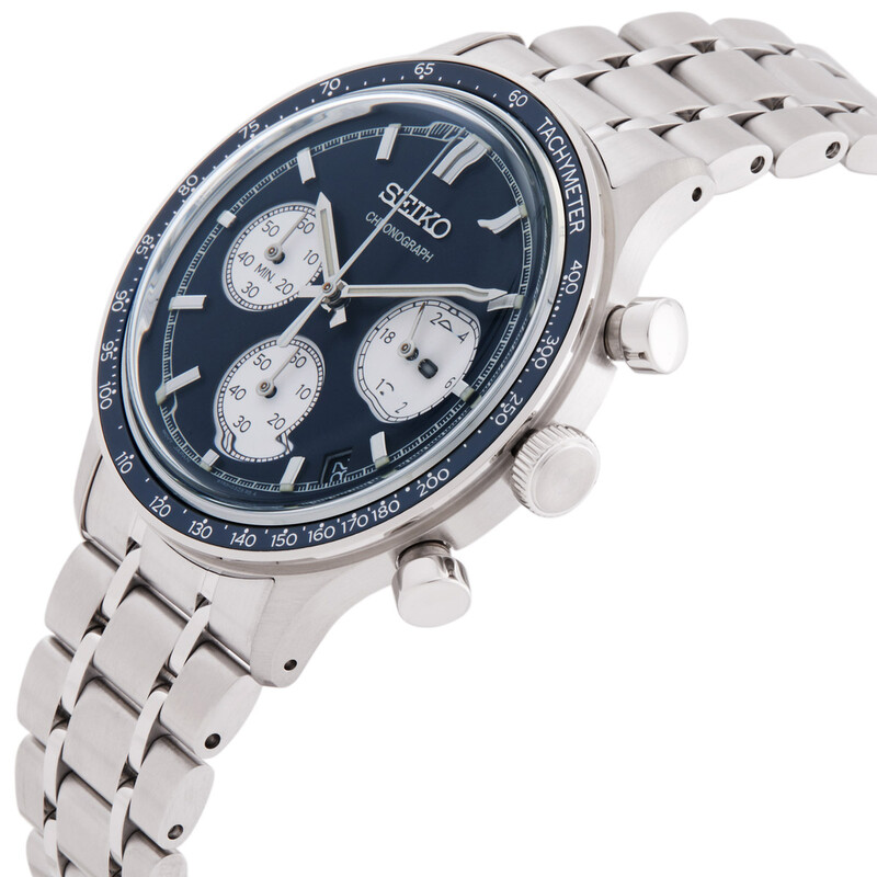 Seiko Chronograph Quartz Blue Dial Men's Watch SSB477P1