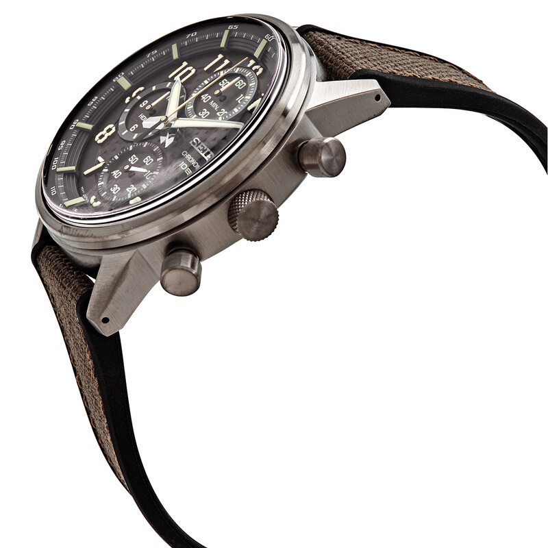 Seiko Chronograph Quartz Brown Dial Men's Watch SSB371