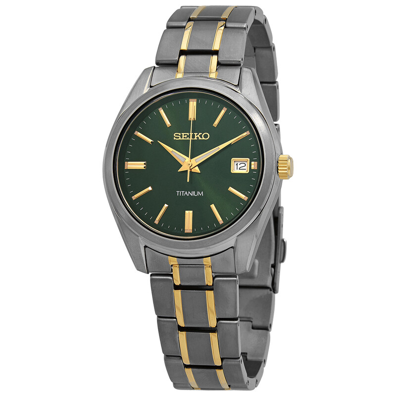 Seiko Essentials Quartz Green Dial Men's Watch SUR377