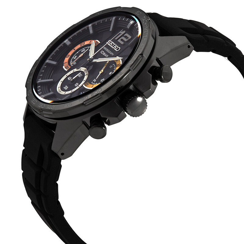 Seiko Conceptual Chronograph Quartz Black Dial Men's Watch