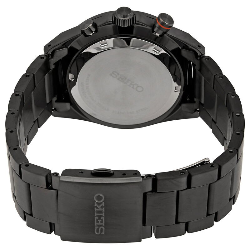 Seiko Essentials Chronograph Quartz Black Dial Men's Watch