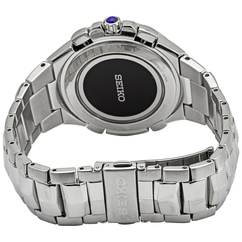 Seiko Coutura World Time Chronograph Quartz Black Dial Men's Watch