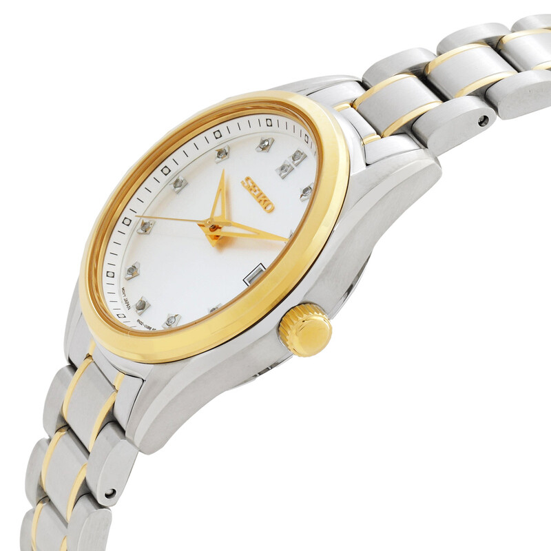 Seiko Diamonds Quartz Silver Dial Two-Tone Ladies Watch  display picture 2