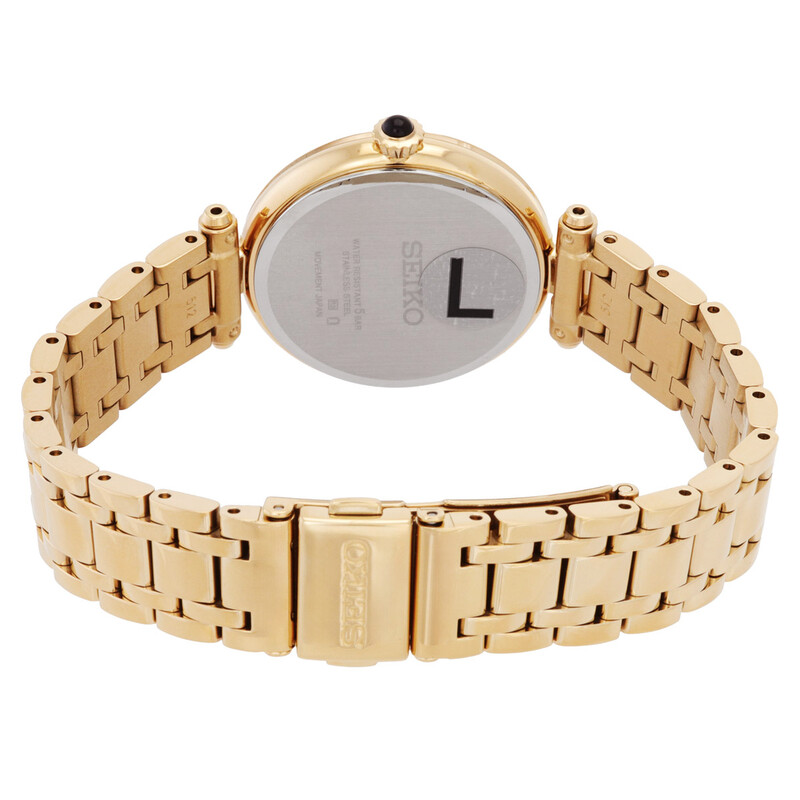 Seiko Discover More Quartz Gold Dial Ladies Watch SRZ554P1