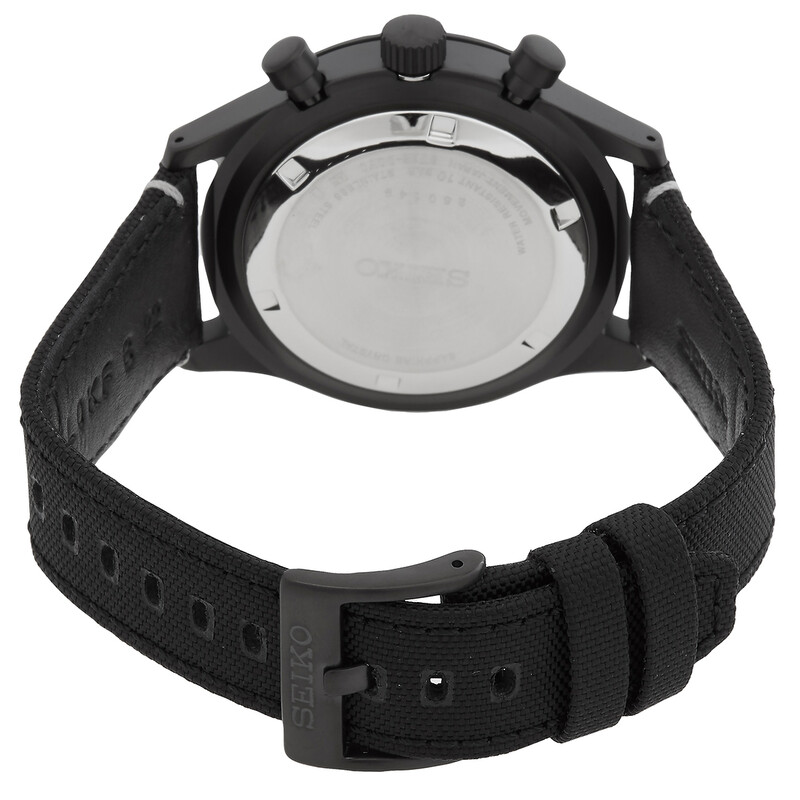 Seiko Essentials Chronograph Quartz Black Dial Men's Watch SSB417
