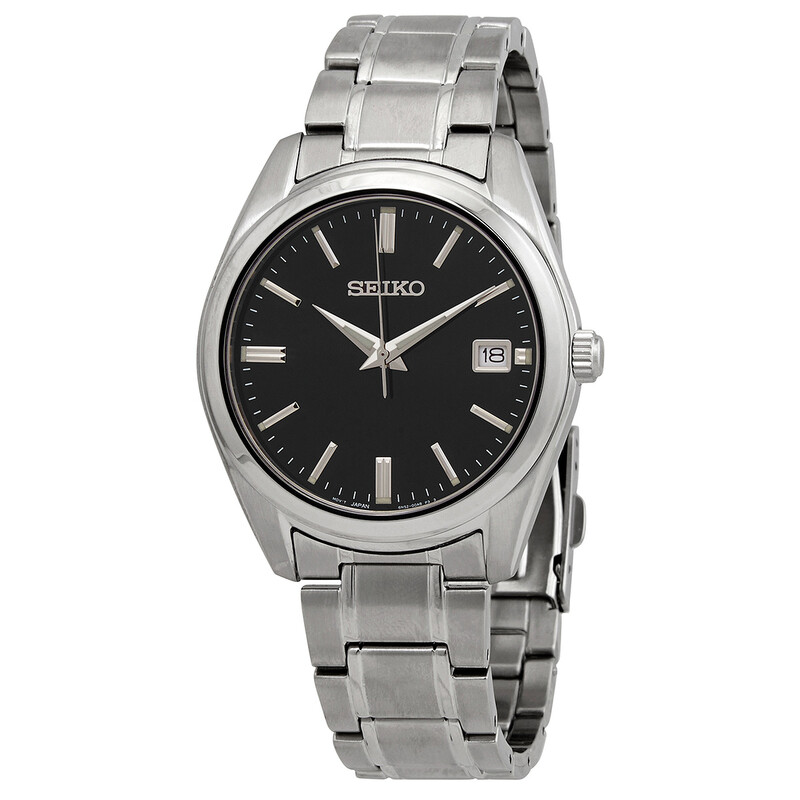 Seiko Essentials Quartz Black Dial Men's Watch SUR311