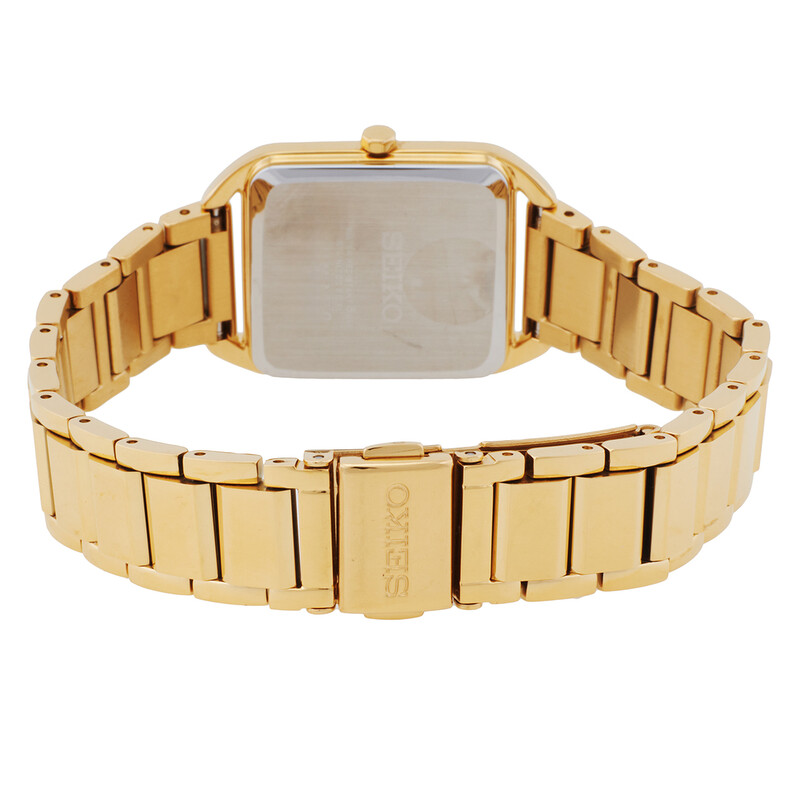Seiko Essentials Quartz Gold Dial Ladies Watch SWR078