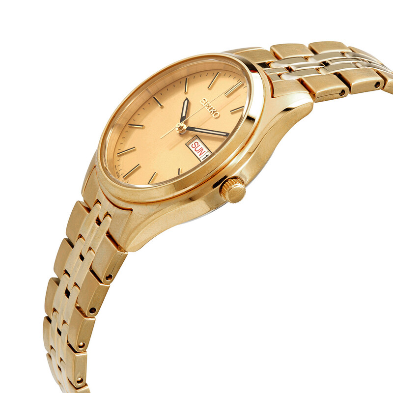Seiko Essentials Quartz Gold Dial Men's Watch SUR434 029665207036